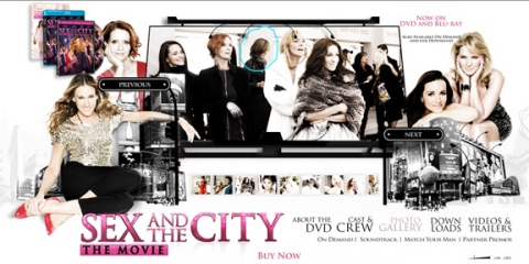 yes, I circled myself.  Screenshot from the Official Sex and the City The Movie Website